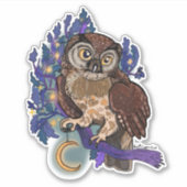 Boreale Night Tree Owl Sticker (Voorkant)