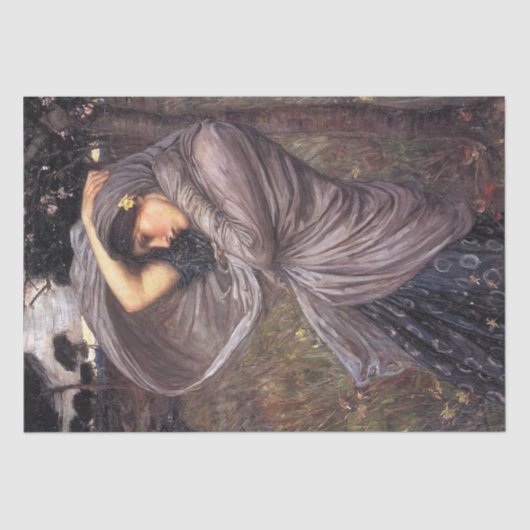 Boreas door John William Waterhouse, 1903 Tissuepapier (Voorkant)