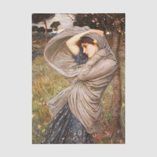 Boreas door John William Waterhouse Tissuepapier (Voorkant)