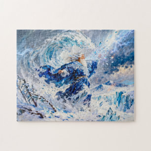 Boreas God van de Noordenwind uit de Griekse mytho Legpuzzel
