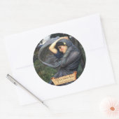 "Boreas" J. W. Waterhouse Pre-Raphaelite Bookplate Ronde Sticker (Envelop)