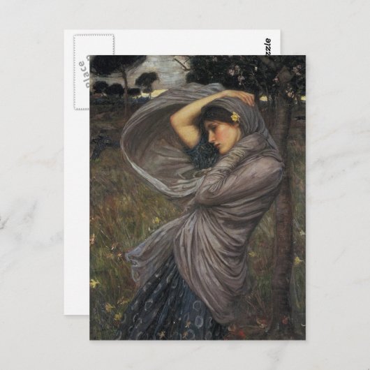 Boreas - John William Waterhouse Briefkaart (Voorkant / Achterkant)