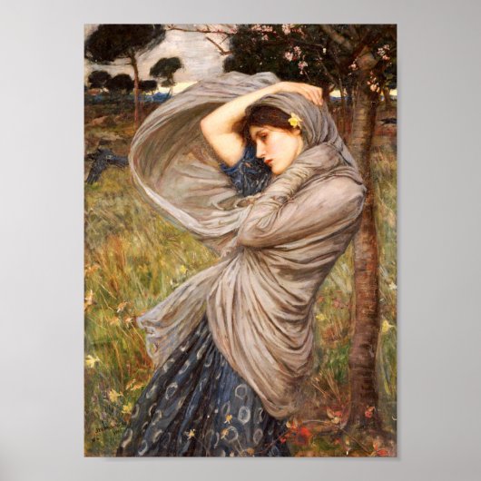 Boreas John William Waterhouse Poster (Voorkant)