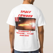 Borea's klein satellietorbitaal lanceersysteem. t-shirt (Achterkant)