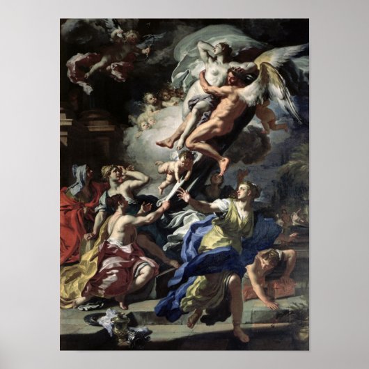 Boreas ontvoert Oreithyia Poster (Voorkant)