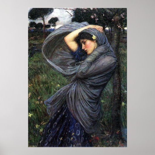 Boreas pre-Raphaelite Poster door John W. Waterhou (Voorkant)