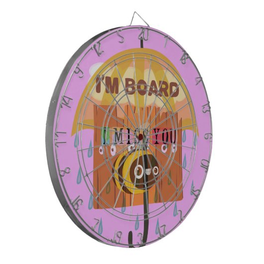 Bored Bee: Een regenachtige dag stemming. "Ik mis Dartbord (Voorkant Links)