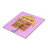 Bored Bee: Een regenachtige dag stemming. "Ik mis  Tegeltje (Zijkant)