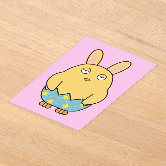 Bored Bunny Chick 04 Acryl Uitnodigingen (Laagn)