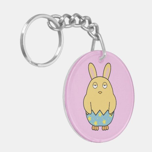 Bored Bunny Chick 04 Sleutelhanger (Voorkant Links)