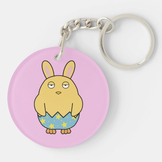 Bored Bunny Chick 04 Sleutelhanger (Achterkant)