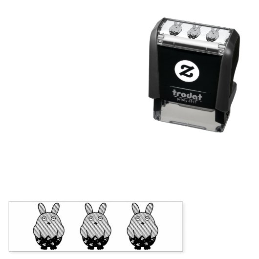 Bored Bunny Chick 04 Zelfinktende Stempel (In situ)