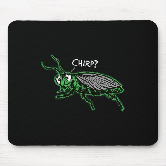 Bored Cricket Chirping chirp' Funny Boring Sarcasm Muismat (Voorkant)