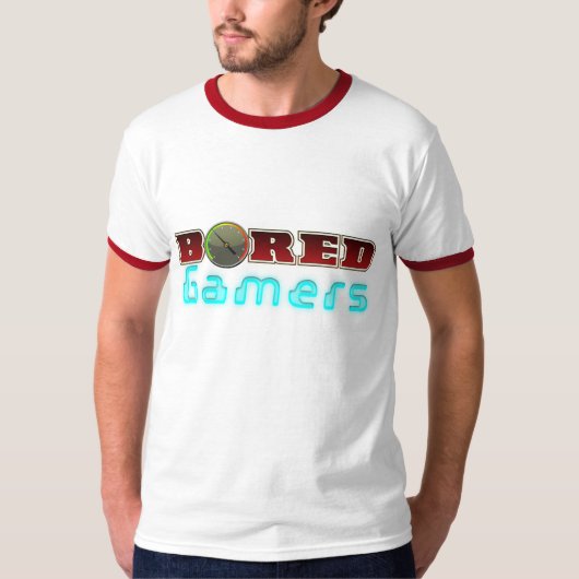 Bored gamers - Ringed T-shirt (Voorkant)