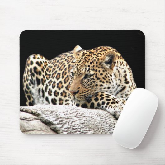 Bored leopard mousepad muismat (Met muis)