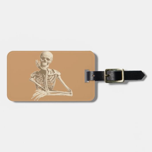 Bored Skeleton Bagagelabel (Voorkant horizontaal)