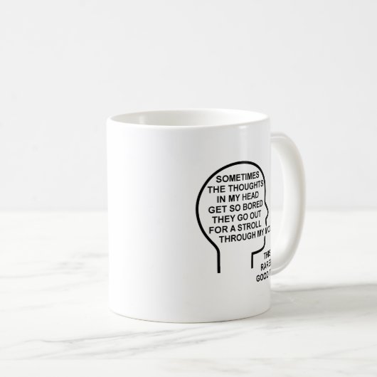 Bored Thoughts Funny Mug Koffiemok (Voorkant rechts)