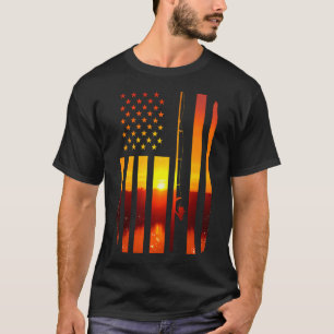 BoredKoalas Camo Amerikaanse vlag Visser Vintage V T-shirt