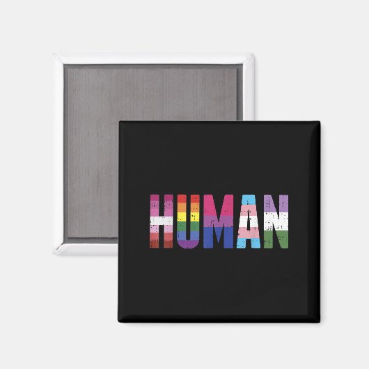 Boredkoalas Human LGBTQ Gay Pride Ally Equality BI Magneet (Voorkant / Achterkant)