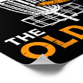 Boredkoala's onderschatten nooit old guy disc golf poster (Hoek)