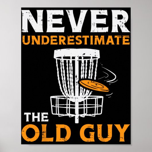Boredkoalas Onderschatten Oude Man Discgolf Nooit Poster (Voorkant)