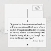 Boredom en "kleine mannen" briefkaart (Voorkant / Achterkant)