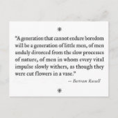 Boredom en "kleine mannen" briefkaart (Voorkant)