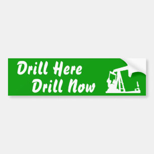 Boren hier Bumper Sticke... -Groen Bumpersticker