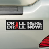 Boren hier - Nu boor Bumpersticker (Op auto)