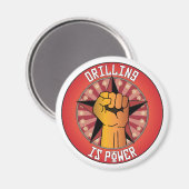 Boren is kracht magneet (Voorkant / Achterkant)