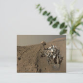 Boren Mars Curiosity Rode Mars Landschap Briefkaart (Staand voorkant)