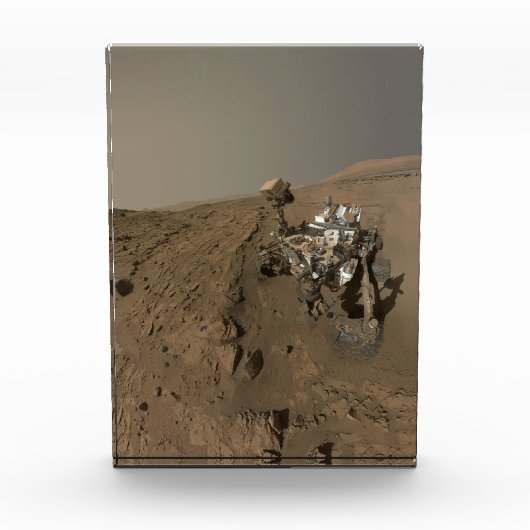 Boren Mars Curiosity Rode Mars Landschap Fotoblokken (Voorkant)