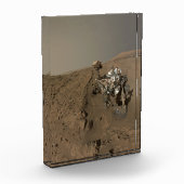 Boren Mars Curiosity Rode Mars Landschap Fotoblokken (Links)