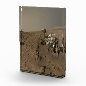 Boren Mars Curiosity Rode Mars Landschap Fotoblokken (Rechts)
