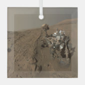Boren Mars Curiosity Rode Mars Landschap Glas Ornament (Voorkant)