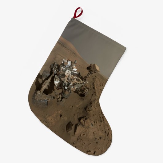 Boren Mars Curiosity Rode Mars Landschap Grote Kerstsok (Voorkant (Hangend))