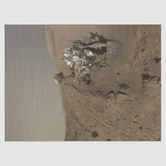 Boren Mars Curiosity Rode Mars Landschap Tissuepapier (Voorkant)