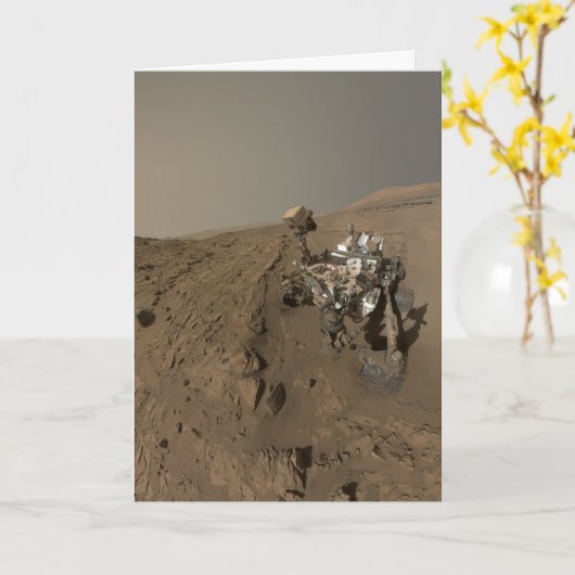 Boren Mars Curiosity Rode Marslandschap Kaart (Gele Bloem)