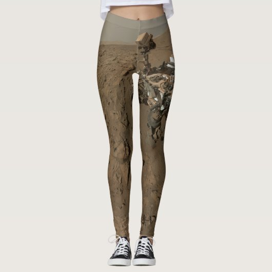 Boren Mars Curiosity Rode Marslandschap Leggings (Voorkant)