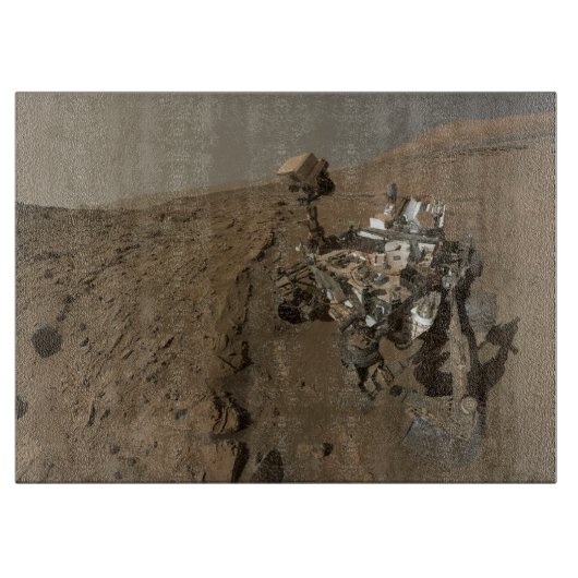 Boren Mars Curiosity Rode Marslandschap Snijplank (Voorkant)
