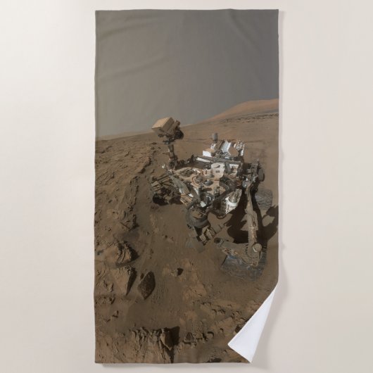 Boren Mars Curiosity Rode Marslandschap Strandlaken (Voorkant)