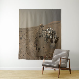 Boren Mars Curiosity Rode Marslandschap Wandkleed