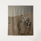 Boren Mars Curiosity Rode Marslandschap Wandkleed (Voorkant)