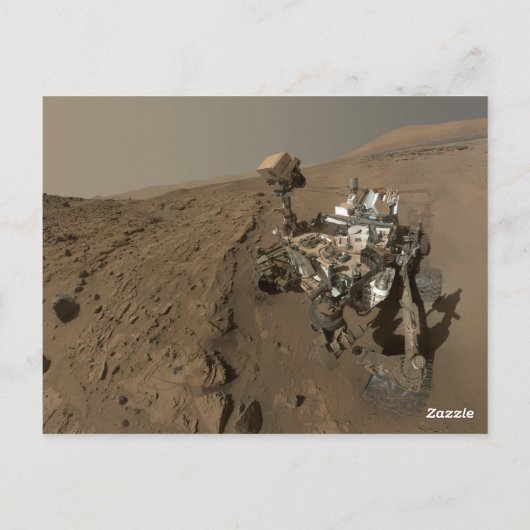 Boren Mars Curiosity Rood Mars Landschap Briefkaart (Achterkant)