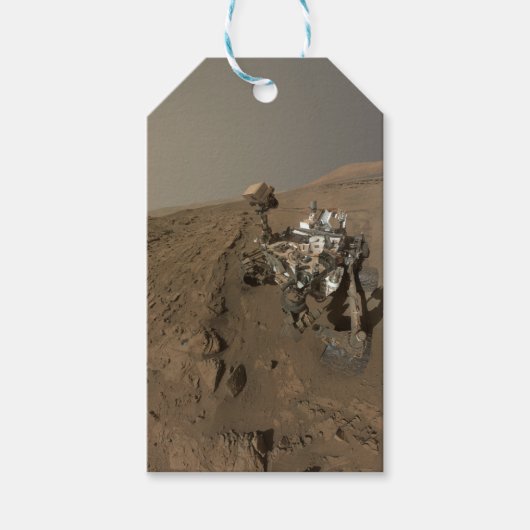 Boren Mars Curiosity Rood Mars Landschap Cadeaulabel (Voorkant)