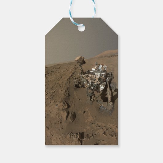 Boren Mars Curiosity Rood Mars Landschap Cadeaulabel (Achterkant)