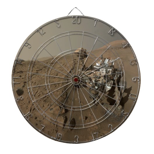 Boren Mars Curiosity Rood Mars Landschap Dartbord (Voorkant)