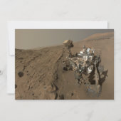 Boren Mars Curiosity Rood Mars Landschap Feestdagenkaart (Voorkant)