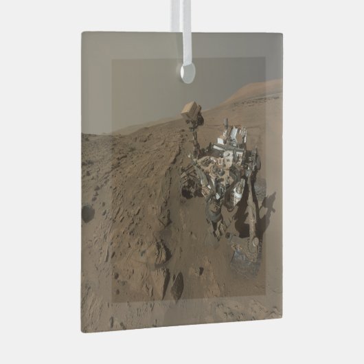 Boren Mars Curiosity Rood Mars Landschap Glas Ornament (Voorkant Rechts)