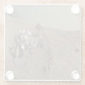 Boren Mars Curiosity Rood Mars Landschap Glazen Onderzetter (Achterkant)